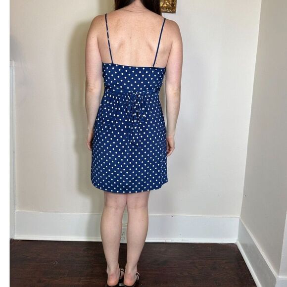 Blue Polka Dot Mini Dress Fits like a Size Small - Picture 2 of 5